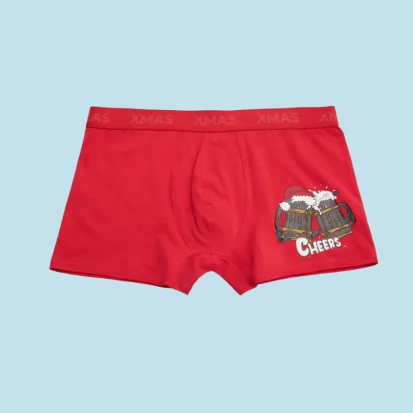 Ysabel Mora Χριστουγεννιάτικο Δώρο για τον άνδρα boxer κόκκινο Cheer's Beers 20435 Red