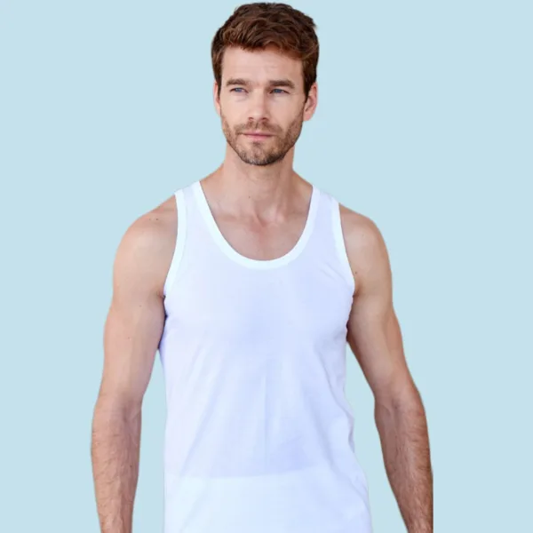 Berrak Βαμβακερή Ανδρική Φανέλα Λευκό 1020