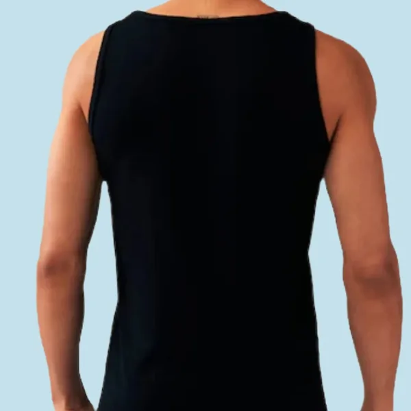 Berrak Ανδρική Βαμβακερή αμάνικη Φανέλα Μαύρο Χρώμα και χαμηλή Λαιμόκοψη 4004