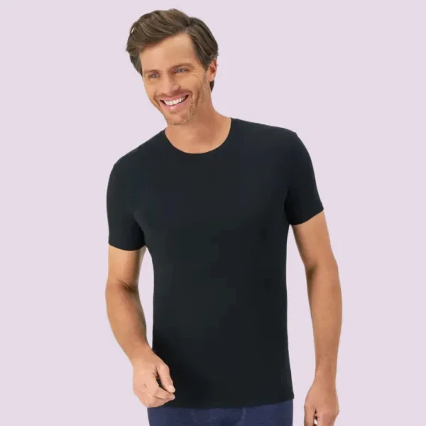 Hanes Ανδρική Βαμβακερή Μαύρη Φανέλα  100% βαμβακερή 2110BK BLACK