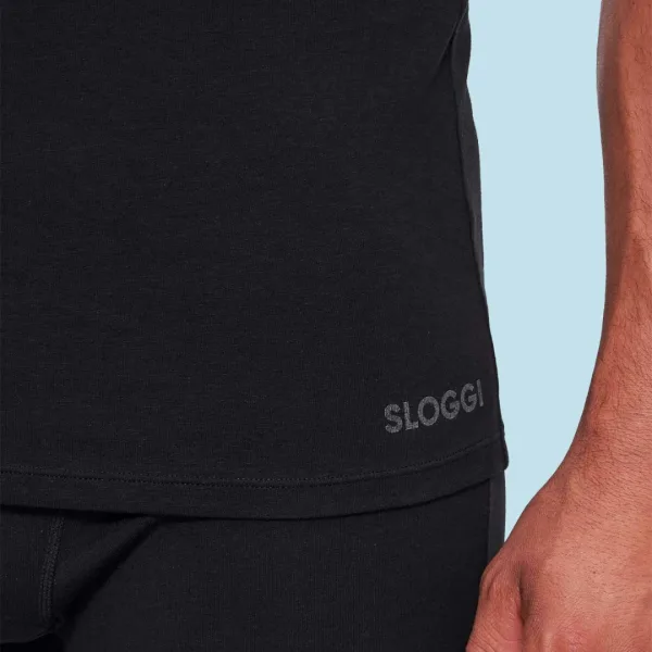 Sloggi Go ABC Tank 04 Ανδρικές βαμβακερές φανέλές χωρίς μανίκι μαύρο οικονομική συσκευασία  2 Τεμ 10217768 0004