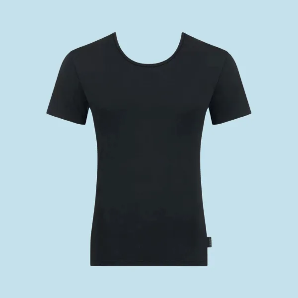 Sloggi 24/7 Sh03 Ανδρικές Βαμβακερές Μαύρες Φανέλες Σετ 2 τεμ με χαμηλή λαιμόκοψη 10163155-0004