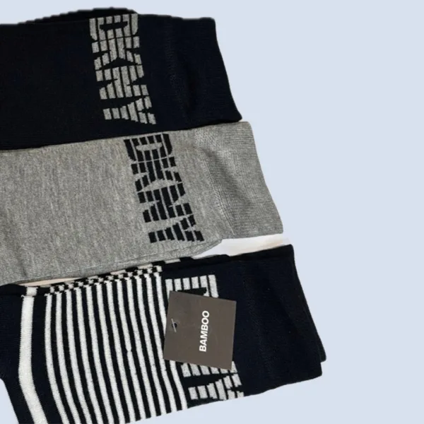 DKNY Αντρικές bamboo Κάλτσες Ψηλές Σετ 3τεμ Γκρί-Μπλέ σκούρο S5-6481 Νο 40-45