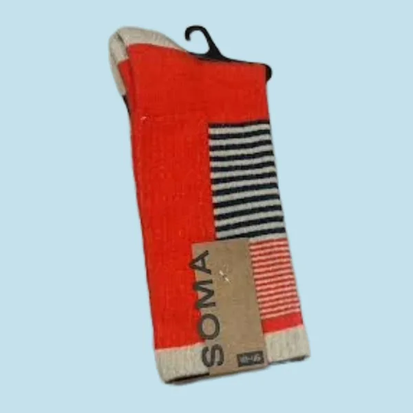 Soma Ανδρικές Fashion set 3 τεμ κάλτσες Βαμβακερές ψηλές αποχρώσεις μπλέ πορτοκαλί Νο 41-46 S22917 Nathan