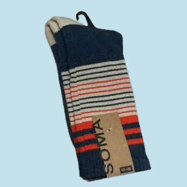 Soma Ανδρικές Fashion set 3 τεμ κάλτσες Βαμβακερές ψηλές αποχρώσεις μπλέ πορτοκαλί Νο 41-46 S22917 Nathan