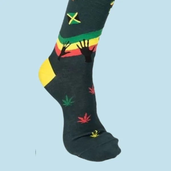 Soma Ανδρικές Κάλτσες βαμβακερές fashion με σχέδια κάναβη Cannabis Σετ 4 τεμ σε υπέροχο κουτί συσκευασίας Δώρου 