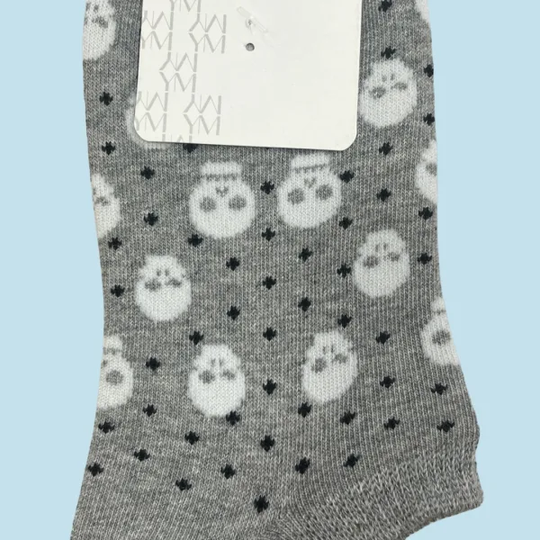 Ysabel Mora Ανδρικές βαμβακερές κάλτσες Invisible fashion γκρί νεκροκεφαλές 22183 41-46 Size