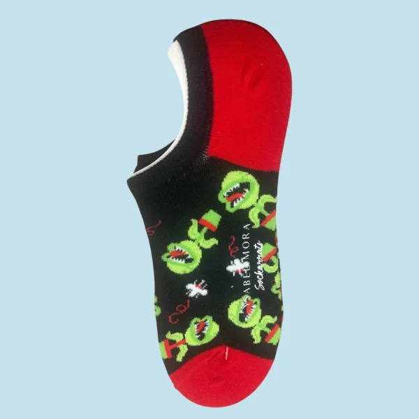 Ysabel Mora Ανδρικές βαμβακερές κάλτσες Invisible fashion με σχέδιο μαύρη Κάκτος 22815 41-46 Size