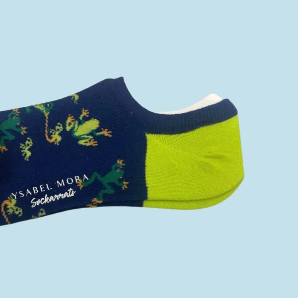 Ysabel Mora Ανδρικές βαμβακερές κάλτσες Invisible fashion Μπλέ Σαύρες 22918 41-46 Size