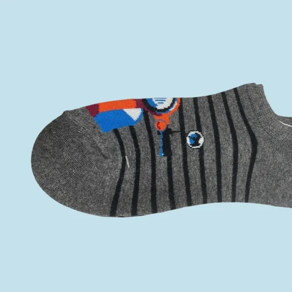 Ysabel Mora Ανδρικές βαμβακερές κάλτσες Invisible fashion γκρί βέσπα 22183 41-46 Size