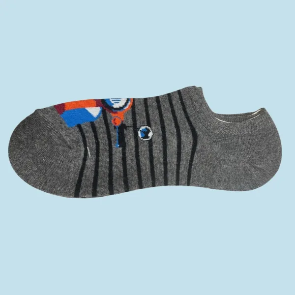 Ysabel Mora Ανδρικές βαμβακερές κάλτσες Invisible fashion γκρί βέσπα 22183 41-46 Size