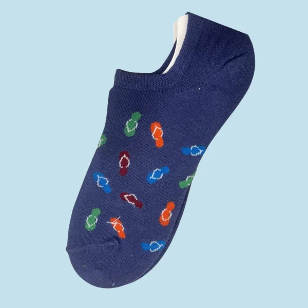 Ysabel Mora Ανδρικές βαμβακερές κάλτσες Invisible fashion Μώβ flip flops 22183 41-46 Size