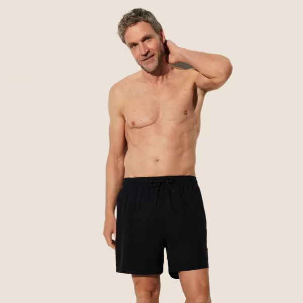 Ysabel Mora Ανδρικό Μαγιό Μακρύ Σόρτς Μαύρο 90180 Men's Swimwear Summer Collection 