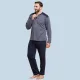Jeannette Ανδρική Χειμερινή Βαμβακερή Πιτζάμα Homewear με πατιλέτα - κουμπιά Ζακάρ Α5306 Μπλέ Jeannette Ανδρική Χειμερινή Βαμβακερή Πιτζάμα Homewear με πατιλέτα - κουμπιά Ζακάρ Α5306 Μπλέ