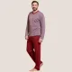 Jeannette Ανδρική Χειμερινή Βαμβακερή Πιτζάμα Homewear V Ζακάρ Α5305 Γκρενά Jeannette Ανδρική Χειμερινή Βαμβακερή Πιτζάμα Homewear V Ζακάρ Α5305 Γκρενά