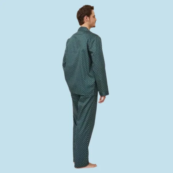 Aruelle ανδρικό σετ πιτζάμας Σκούρο 100% cotton πουκαμίσα με κουμπιά & παντελόνι με τσέπες Gabriel Dream with us 39.01.24.037