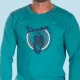 Nina Club Ανδρική βαμβακερή πιτζάμα fashion με σχέδιο Vespa πράσινη μπλούζα μπλέ παντελόνι NC26592