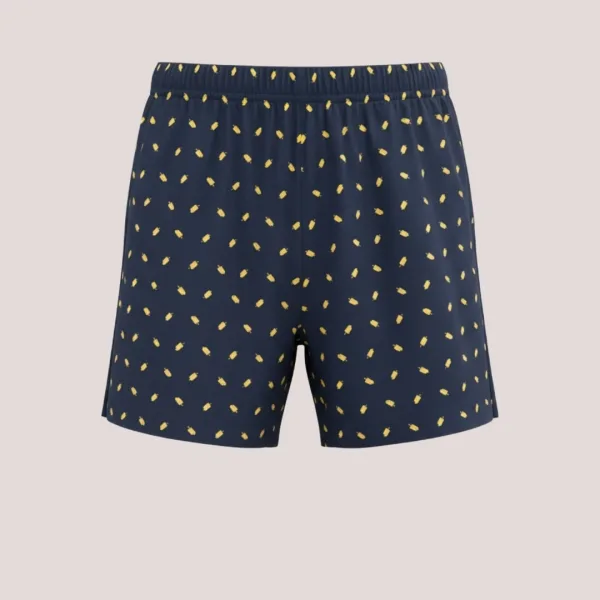 Q-bo ανδρική βαμβακερή πιτζάμα μπλέ top με κουμπιά & σορτς Serafino 49338.GL Blue pitzama