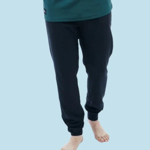 Sara Ανδρική βαμβακερή Χειμερινή Πυτζάμα fashion με σχέδιο σκυλάκι μπλούζα κυπαρισσί με μαύρο παντελόνι 1266