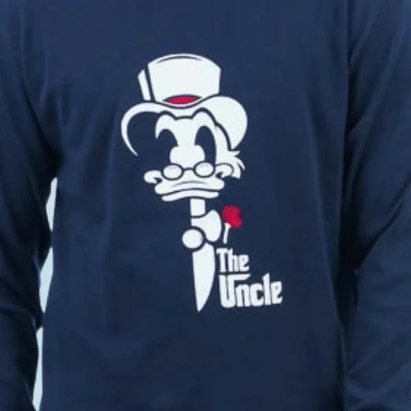 Sara Ανδρική βαμβακερή Χειμερινή μπλέ Πυτζάμα fashion the uncle Scrooge McDuck 1267 blue