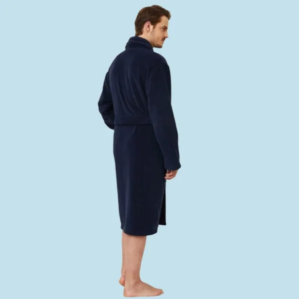 Aruelle Ανδρική Χειμερινή Ρόμπα πολυτελείας με ζώνη Σκουρο Μπλέ Gerald Blue 39.01.24.054