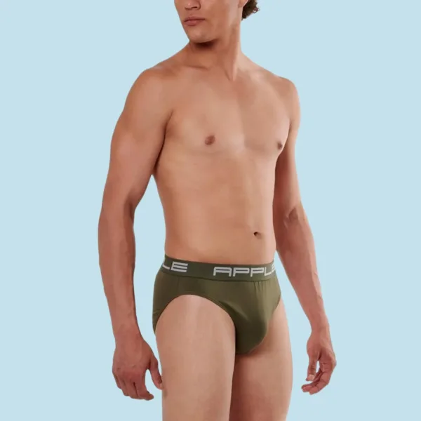 Apple  Slip Ανδρικό 3 Τεμάχια Μεγάλα Μεγέθη μπλέ & μαύρο & χακί  με λογότυπο 0213965