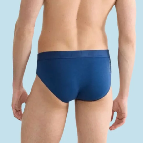 Baspinar Ανδρικό Βαμβακερό Kλασικό  Σλίπ με Λεπτό Λάστιχο Μπλέ 5030