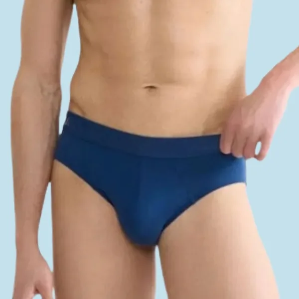 Baspinar Ανδρικό Βαμβακερό Kλασικό  Σλίπ με Λεπτό Λάστιχο Μπλέ 5030