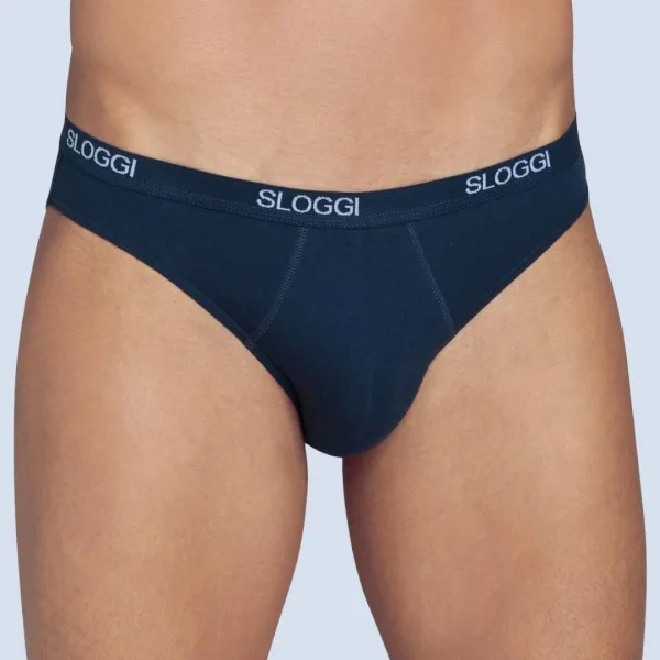 Sloggi Basic Mini Σλιπ Ανδρικό BLUE Stretch cotton 10004711-0080/80
