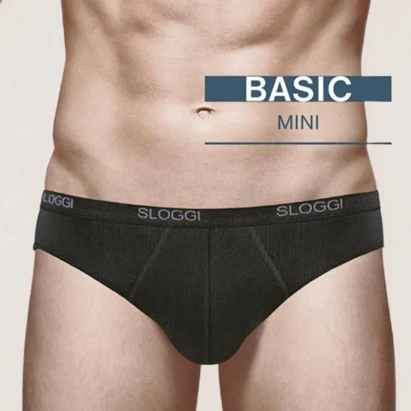 Sloggi Basic Mini Σλιπ Ανδρικό Μαύρο Stretch cotton 1004711-0004 Sloggi Basic Mini Σλιπ Ανδρικό Μαύρο Stretch cotton 1004711-0004