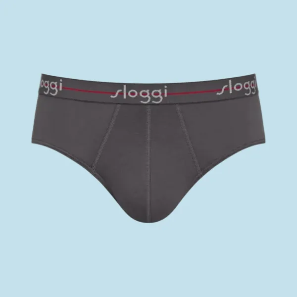 Sloggi Σλιπ Ανδρικό Βαμβακερό midi Σετ 2 τεμαχίων Γκρί & σκούρο γκρί 10206949 0034/34