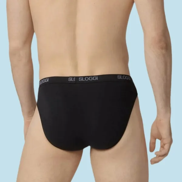 Sloggi Basic Mini Σλιπ Ανδρικό Μαύρο Stretch cotton 1004711-0004