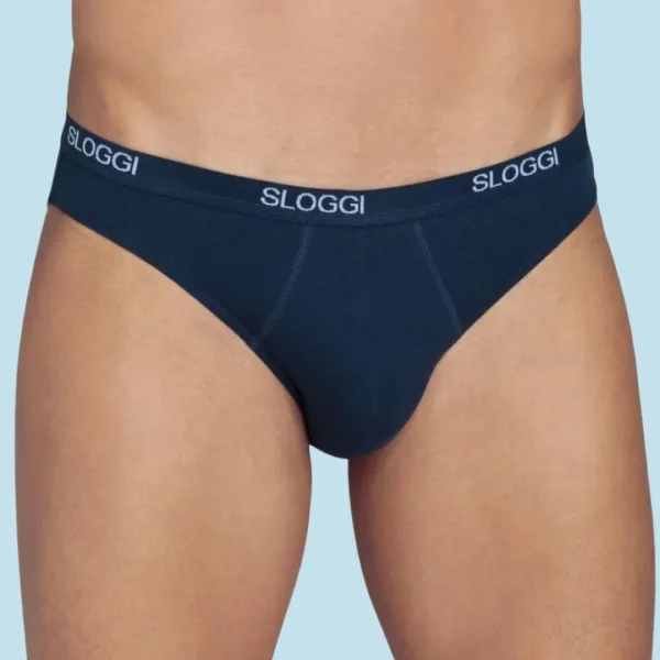 Sloggi Basic Mini Σλιπ Ανδρικό Μαύρο Stretch cotton 1004711-0004