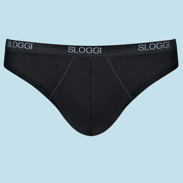 Sloggi Basic Mini Σλιπ Ανδρικό Μαύρο Stretch cotton 1004711-0004