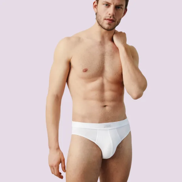 Ysabel Mora ανδρικο κλασσικό λευκό σλιπ Slip βαμβακερό cotton 20150 White
