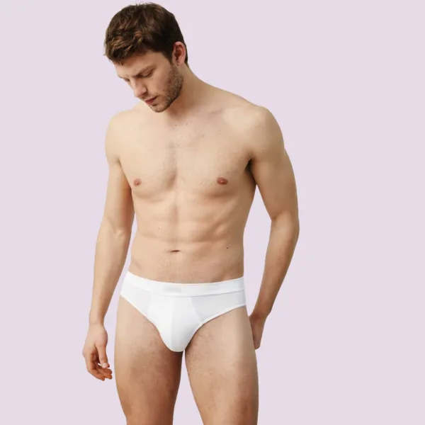 Ysabel Mora ανδρικο κλασσικό λευκό σλιπ Slip βαμβακερό cotton 20150 White