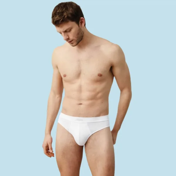 Ysabel Mora ανδρικο κλασσικό λευκό σλιπ Slip βαμβακερό cotton 20150 White