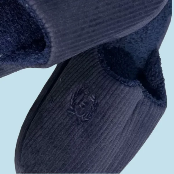 Ανδρικές Χειμερινές Κλασικές Μπλέ Παντόφλες Ριπ με γουνίτσα & αντιολισθητικό πάτο slippers-blue Ανδρικές Χειμερινές Κλασικές Μπλέ Παντόφλες Ριπ με γουνίτσα & αντιολισθητικό πάτο slippers-blue