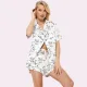 Aruelle Γυναικείο Λευκό Καλοκαιρινό Σετ 100% Viscose Babydoll με πουκαμισο & σορτς σχέδιo πουλάκια Zillie Aruelle Γυναικείο Λευκό Καλοκαιρινό Σετ 100% Viscose Babydoll με πουκαμισο & σορτς σχέδιo πουλάκια Zillie