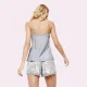 Aruelle Γυναικείο Καλοκαιρινό Σετ Πυτζάμα Viscose Babydoll πετρόλ με σορτς σχέδια φύλλα Alice Aruelle Γυναικείο Καλοκαιρινό Σετ Πυτζάμα Viscose Babydoll πετρόλ με σορτς σχέδια φύλλα Alice