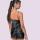 Milena by Paris Γυναικείο Σατέν Σετ Babydoll μαύρο με δαντέλα & σόρτς 004196 Black Milena by Paris Γυναικείο Σατέν Σετ Babydoll μαύρο με δαντέλα & σόρτς 004196 Black