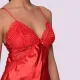 Milena by Paris Γυναικείο Σατέν Σετ Babydoll κόκκινο με δαντέλα & σόρτς 004196 Red Milena by Paris Γυναικείο Σατέν Σετ Babydoll κόκκινο με δαντέλα & σόρτς 004196 Red