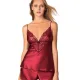 Milena by Paris Babydoll Σατέν Σετ με Δαντέλα Πράσινο 004165