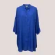 Γυναικείο Plus size καφτάνι Viscose  μέχρι το γόνατο μονόχρωμο μπλέ ρουά Plus sizes green One size απο XL έως 3XL SP262953 BLUE