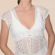 Milena by Paris Γυναικείο κοντό IVORY πλεκτό Καφτάνι με σκισίματα στο πλάι 040241 IVORY Milena by Paris Γυναικείο κοντό IVORY πλεκτό Καφτάνι με σκισίματα στο πλάι 040241 IVORY