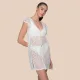 Milena by Paris Γυναικείο κοντό IVORY πλεκτό Καφτάνι με σκισίματα στο πλάι 040241 IVORY Milena by Paris Γυναικείο κοντό IVORY πλεκτό Καφτάνι με σκισίματα στο πλάι 040241 IVORY