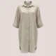 Γυναικείο καφτάνι Viscose & Cotton πουκαμίσα μέχρι το γόνατο μονόχρωμο Μπεζ SP25LN2494 Beige One size απο S έως XL