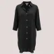 Γυναικείο καφτάνι Viscose & Cotton πουκαμίσα μέχρι το γόνατο μονόχρωμο Μαύρο SP25LN2494 Black One size απο S έως XL