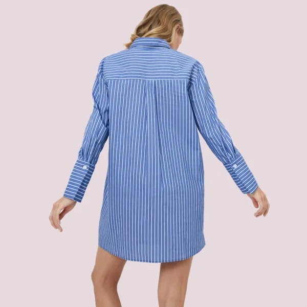 Aruelle Γυναικεια πουκαμίσα Ocean Dress με κουμπιά τύπου Marine με ρίγες Μπλέ Λευκό Summer collection 100% cotton Aruelle Γυναικεια πουκαμίσα Ocean Dress με κουμπιά τύπου Marine με ρίγες Μπλέ Λευκό Summer collection 100% cotton