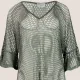 Pink Label Beachwear Φόρεμα- Καφτάνι  Κοντό Διάτρητο Χακί S850